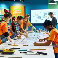 Students working together